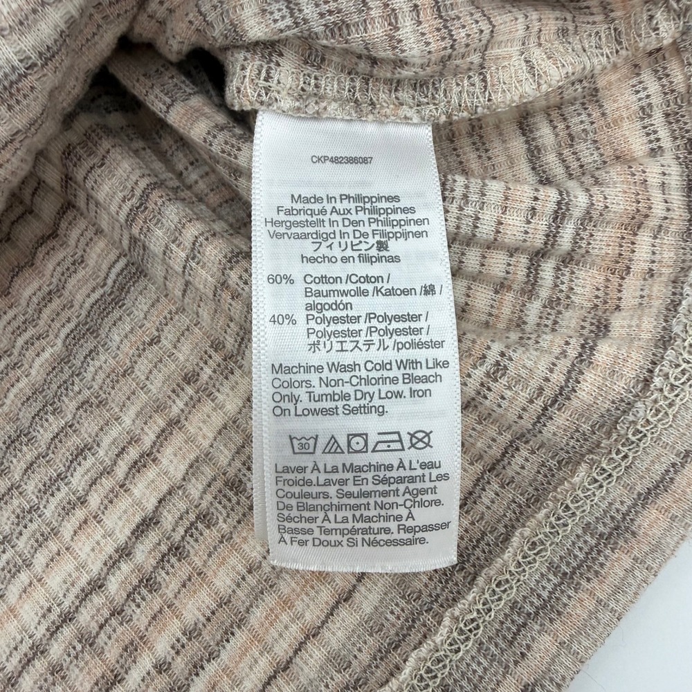 Madewell Brightside Rib Cutaway Crop Tank Top Size Large Marled Space Dye NQ059 - Picture 4 of 5